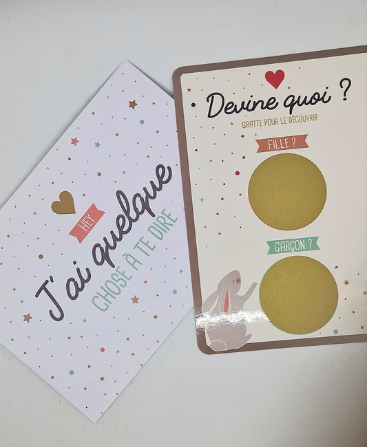 Carte à gratter Fille ou Garçon